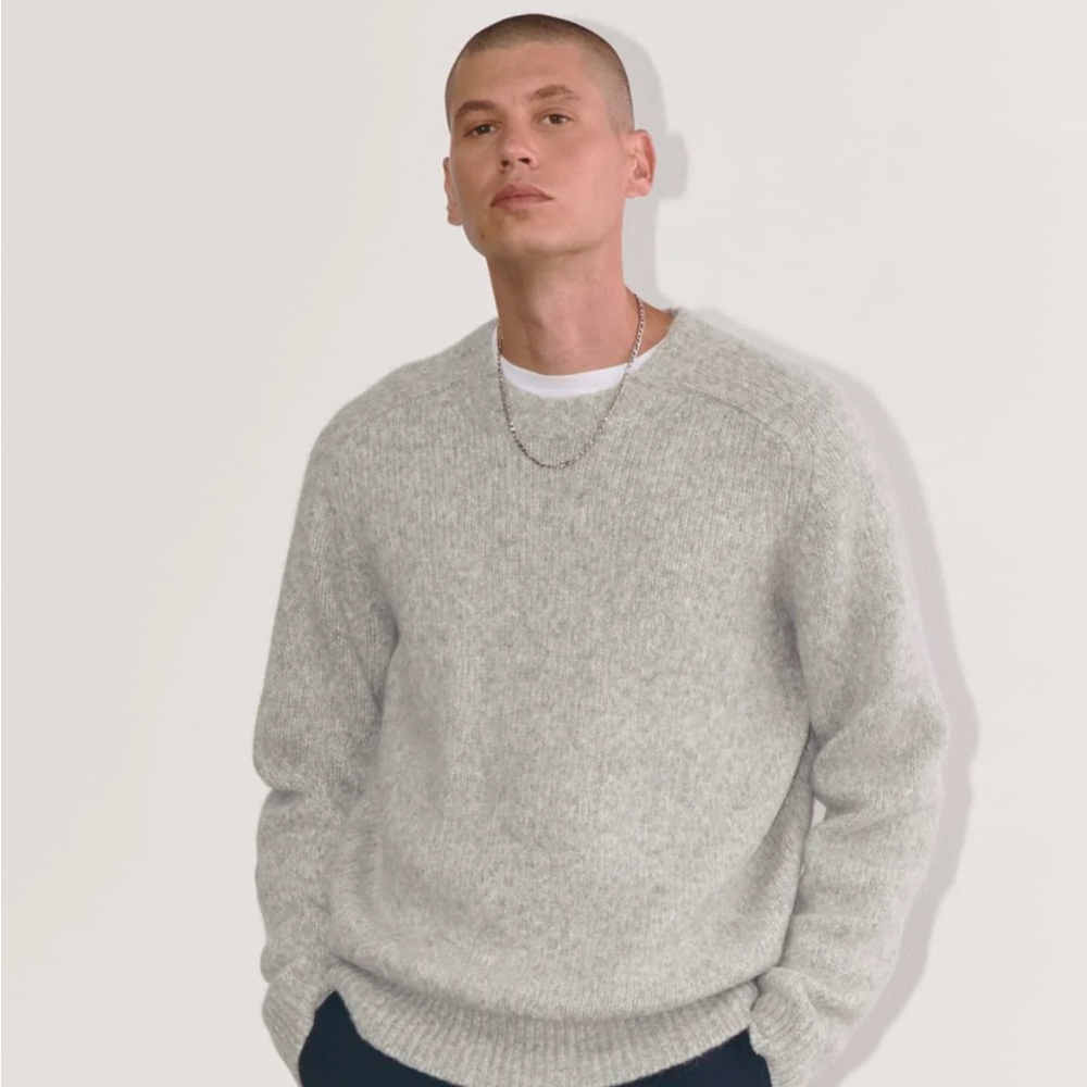 Everlane Men's Crewneck Sweater - Light Gray
